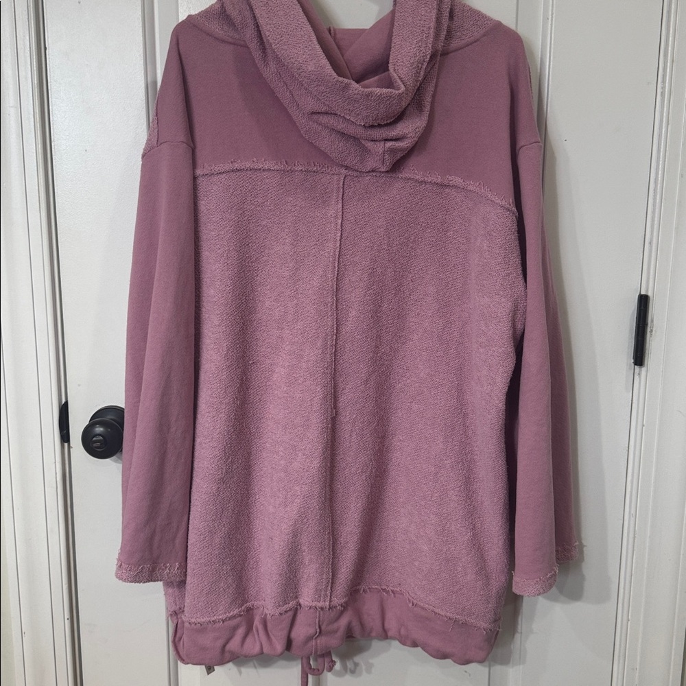 FREE PEOPLE BEACH RAVEN PULLOVER IN ELECTRIC LILAC MEDIUM - Picture 10 of 11